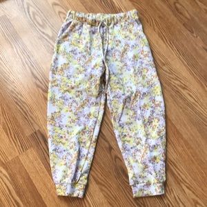 Tapered ankle sweat pants crop